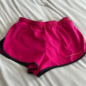 Nike dri-fit Livestrong pink running shorts